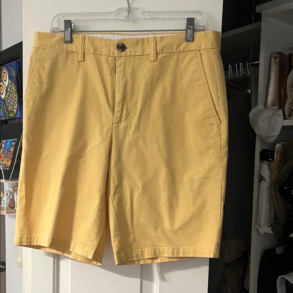 Old Navy Men's Sunlit Yellow Flat Front Shorts
